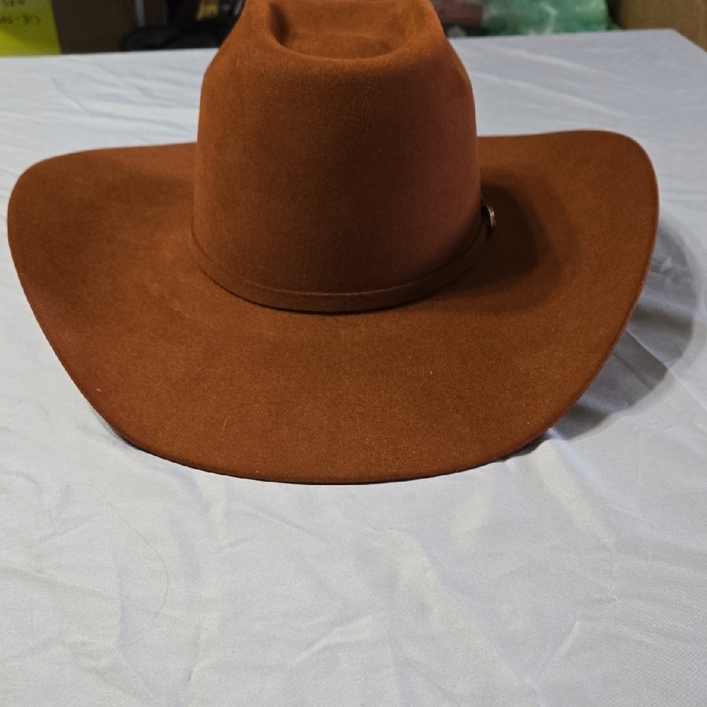 Resistol 6x Cody Johnson Rust Felt Pre Shaped 7 1/8 Hat - Picture 10 of 12